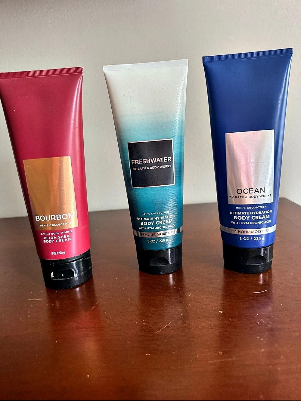 Bath & Body Works Bourbon, Freshwater, and Ocean Body Cream Body Cream Set